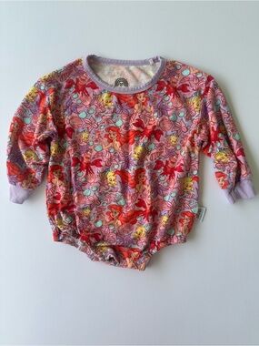 Bamboo Bliss | Disney Ariel Long Sleeve French Terry Onesie | 6-12 month